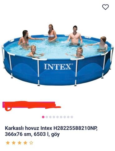 Karkaslı hovuz Intex H28225588210NP – dairəvi, göy rəngli, ölçüləri lalafo.az -da Karkaslı hovuz Intex H28225588210NP – dairəvi, göy rəngli, ölçüləri