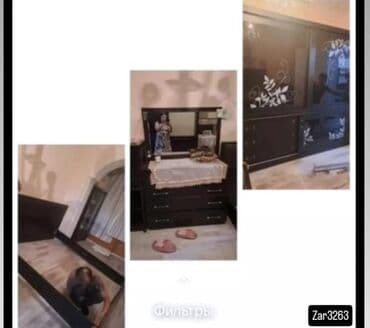 кровать двухспальная: 2 односпальные кровати, Шкаф, Комод, Трюмо, Турция, Б/у — 1