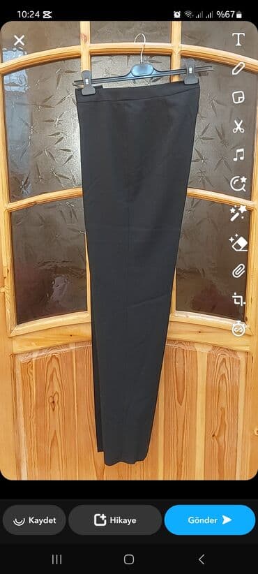 qaqa şalvarları: Şalvar, Massimo Dutti, 2XL, rəng - Qara — 3