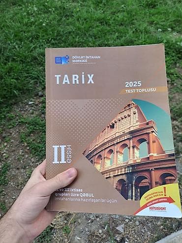 Tarix 2025 test toplusu 2ci hissə. kitab çox səliqəli işlədilib, 1-2 — 1