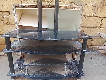 mebel şkaf: Düz TV altlığı, Polkalı, Şüşəli, Türkiyə — 3