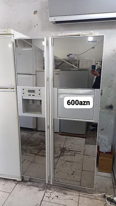 Samsung Side-by-Side soyuducu - Güzgü effektli ön panel, ikitərəfli