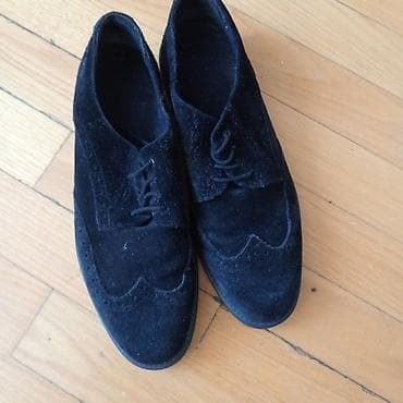 Ayaqqabılar: Qara zamşa kişi ayakkabısı – klassik broq üslubu - Material: yumşaq — 1