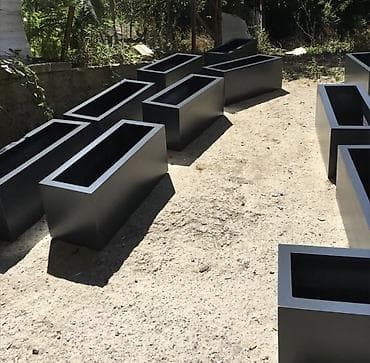 kreditle drel: Beton düzbucaqlı dekorativ güldanı/planter - Material: yüksək — 9