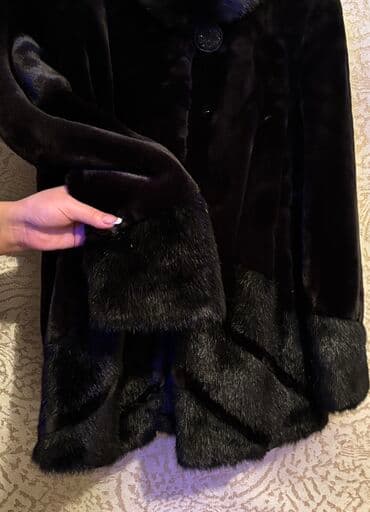 женские шлепанцы с мехом: Шуба, M, цвет - Черный — 5