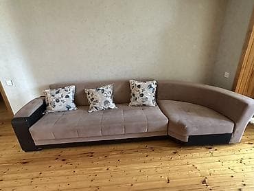 divan krovat: Künc divan, İşlənmiş, Açılan, Bazalı, Parça — 1