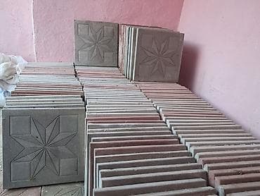 Beton səki daşları / plitələr - Material: vibropress beton - Forma — 1