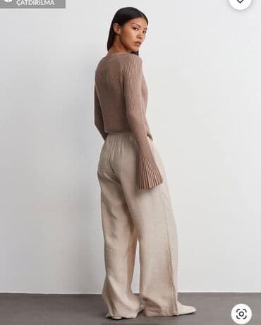 kətan şalvar: DILVIN / Parca ketan salvar. Etiketi uzerindedi, trendyoldan alinib — 3