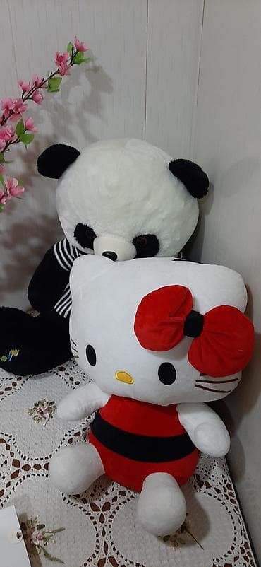 usaqlar ucun yeni il hediyesi: 2 мягкие игрушки. почти как новые в кульке были. каждая по 6 ман — 7