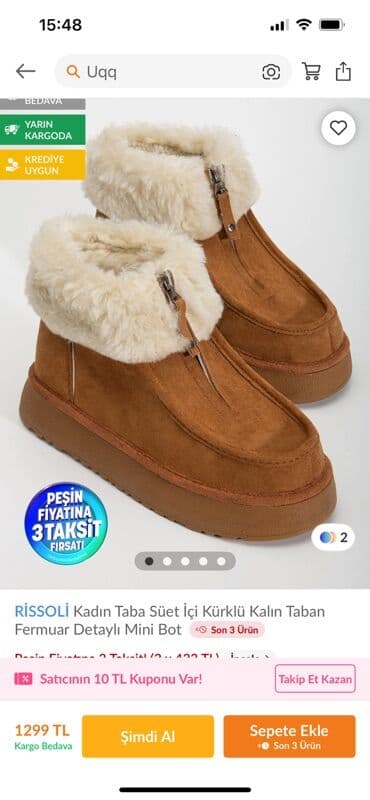 Bot yenidir. Cox isti və yungul rahat modeldir. Razmeri sehv alinib