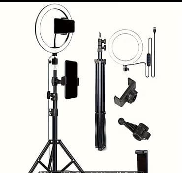 Foto və videokameralar: Halka Led Ring Light dəsti – foto/video çəkilişləri, canlı yayım — 2