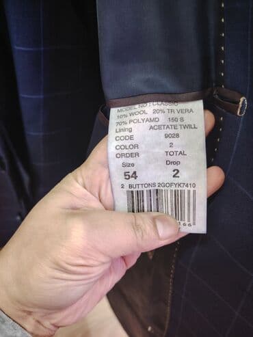 kişi ucun klassik qara kostyum: 1defe geyinilib əla veziyyetdedi — 4