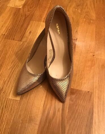 barya ayakkabı: Tuflilər, Ölçü: 38, rəng - Qızılı, İşlənmiş — 1