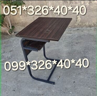 dəmir oturacaq: Oğlan və qız üçün, Yeni, Siyirməsiz, Yazı masası, Stullar ilə — 7