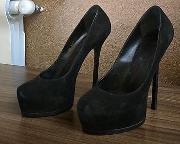 ayaqqabı qadin: Qadın platformalı hündürdaban tufli - Rəng: qara - Material: üst — 2