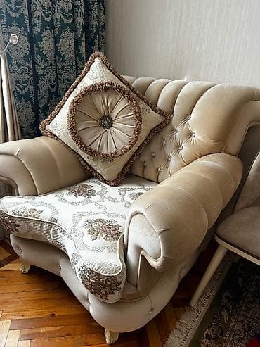 divan ikinci: Əla vəziyyətdədir, əhmədlidəddir ucuz divan, divan satılır, mebel — 5