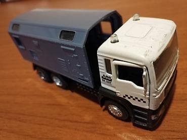 dəmir pullar: Oyuncaq polis yük maşını modeli - Material: metal gövdə (die-cast) və — 4