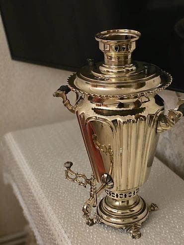 mis samavar: Klassik kömürlə işləyən samovar - Material: parlaqlaşdırılmış — 2