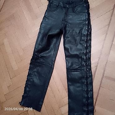 deri şalvar modelleri: Məhsul: Qara dəri şalvar - Material: Yumuşaq təbii dəri - Rəng: Qara — 8