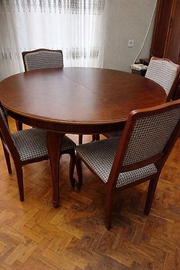 sazan yemi: Qonaq otağı üçün, Açılmayan, Yumru masa, 6 stul — 1