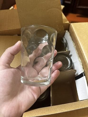 parda: Stəkanlar, Şüşə, 6 ədədli dəst — 3