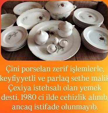 Nahar dəsti, rəng - Ağ, Farfor, Çexiya