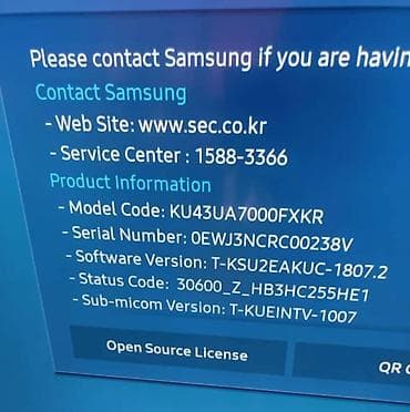 TV və video: Televizor Samsung 43" UHD (3840x2160) — 4