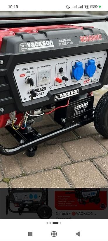 saatdar: VACKSON VC6800E2 benzinli generator - Model: VC6800E2 - Gərginlik — 1