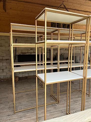 demir ref: Vitrin rəflər satılır, yenidir. 3 mərtəbədir,hündürlük 2 metr — 1