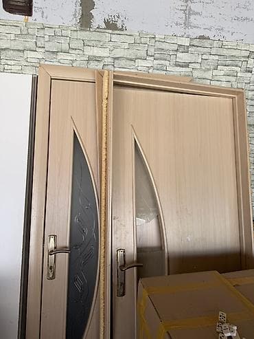İkiqat giriş qapısı dəsti 2 ədəd - Material: MDF-lam təbəqəli ağac