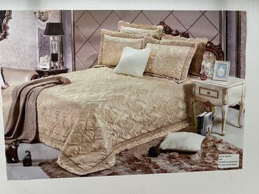 yatağ desdi: Yataq üçün Yeni rəng - Bej Yataq örtüyü, Pulsuz çatdırılma — 2