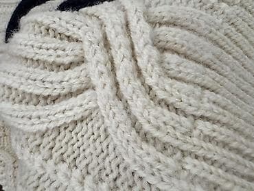 yun paltar: Məhsul: Celine Triomphe Crew Neck Sweater in Aran Wool – Ecru/Navy - — 3