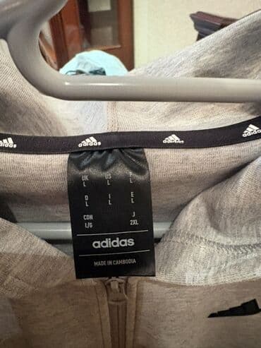 женские трикотажные спортивные костюмы: İdman dəsti, Adidas, L, rəng - Boz — 2