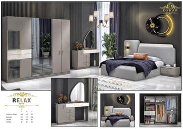 угловая тумба: Двуспальная кровать, 2 тумбы, Турция, Новый — 1