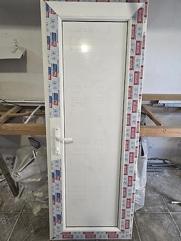 PVC qapı – ağ rəng, panel tipli - Material: PVC profil (üzərində