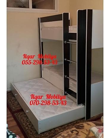 ucuz krafat: Oğlan və qız üçün, Yeni, Çarpayı, Matrassız, Siyirməsiz, Laminat — 2