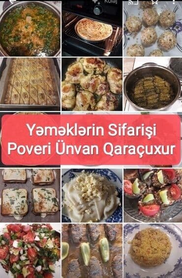 Yəməklərin Sifarişi Poveri Ünvan Qaraçuxur