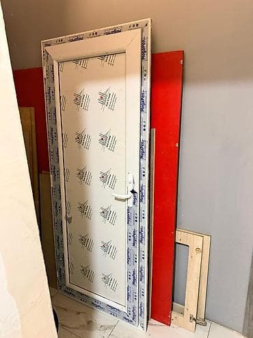 Plastik qapi 197/82sm 100azn Xirdalan 2277 leli PVC qapı dəsti –