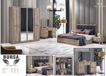 salon mebel: İkinəfərlik çarpayı, Dolab, Termo, 2 tumba, Yeni — 1