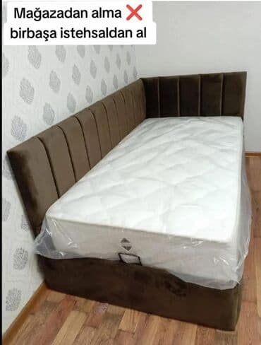 Masalar və oturacaqlar: Yeni, İkinəfərlik çarpayı, Bazalı, Matras ilə, Siyirməsiz, Azərbaycan — 2