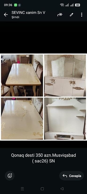 Qonaq desti 350 azn.Musviqabad ( sac26) SN lalafo.az -da Qonaq desti 350 azn.Musviqabad ( sac26) SN