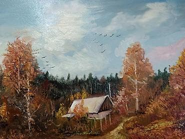 divan sekilleri: Məhsul: Orijinal yağlı boya tablo – “Payız kənd mənzərəsi”Əl işi — 9