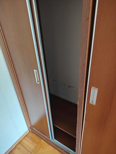 Ev üçün mebel: İşlənmiş, 4 qapılı, Qəhvəyi, Kupe, Düz dolab — 5