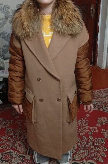 детские натуральные шубы: Qadin üçün uzun qış palto-kaban ITALYANINDI hec istifade olunmuyub — 4