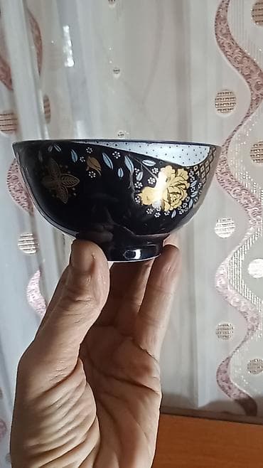gul qabları: Nahar dəsti, rəng - Göy, Kobalt, Bohemia, 12 nəfərlik, Çexiya — 2