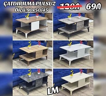 Düz masa, Açılmayan, Təkərsiz, Laminat, Zəmanətsiz