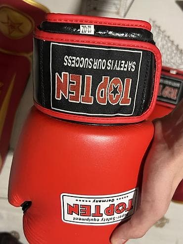 boks aparatı: Boks/MMA komplekti - TOP TEN brendi: 1 cüt qırmızı boks əlcəyi — 5
