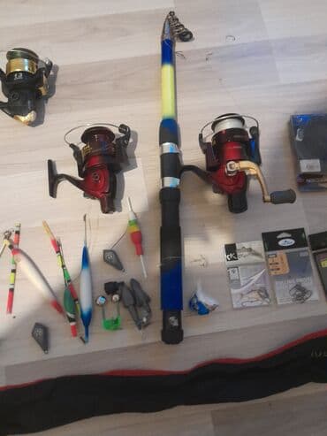 teleskopik nərdivan: Balıqçılıq dəsti Tərkib: - Teleskopik balıqçılıq çubuğu (üzərində — 7