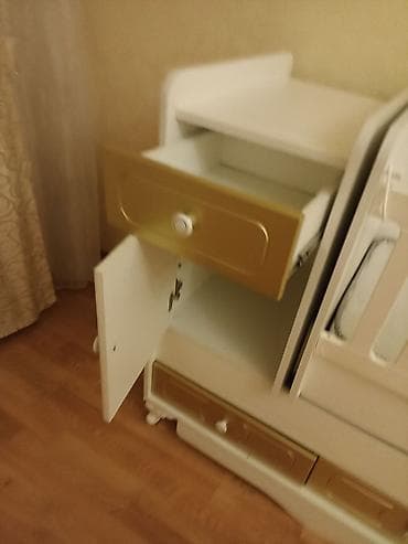 Uşaq beşiyi – transformasiya olunan model - Rəng: ağ-qızılı - Dizayn — 5