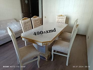 ucuz tul perde: Qonaq otağı üçün, Yeni, 6 stul — 1